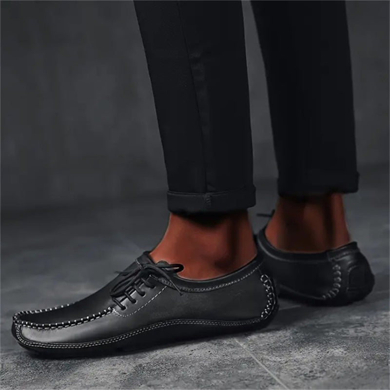 Men's Fashion Wearable Round Toe Lace-up Flats