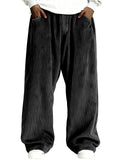 Men's Autumn Simple Retro Corduroy Loose Fit Straight Leg Trousers