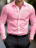 Men's Button Up Lapel Collar Long Sleeve Dress Shirts