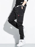 Men's Cool Trendy Multi Pockets Warm Drawstring Cargo Pants