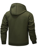 Plus Size Men's Winter Loose Fit Fleece Lined Hoodie Sweatshirts