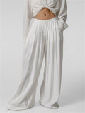 Women's Grunge Style Drop Waist Pleated Loose Fit Pants