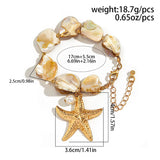 Exaggerated Gold Big Starfish Irregular Bracelet for Women