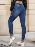 Slim Fit Bouncy Denim Trousers for Ladies