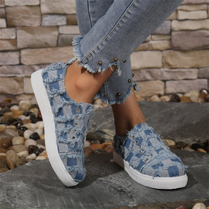 Lady Summer New Wear Proof Denim Slip-on Shoes