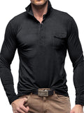 Comfort Regular Fit Turn Down Collar Polo Shirts for Men