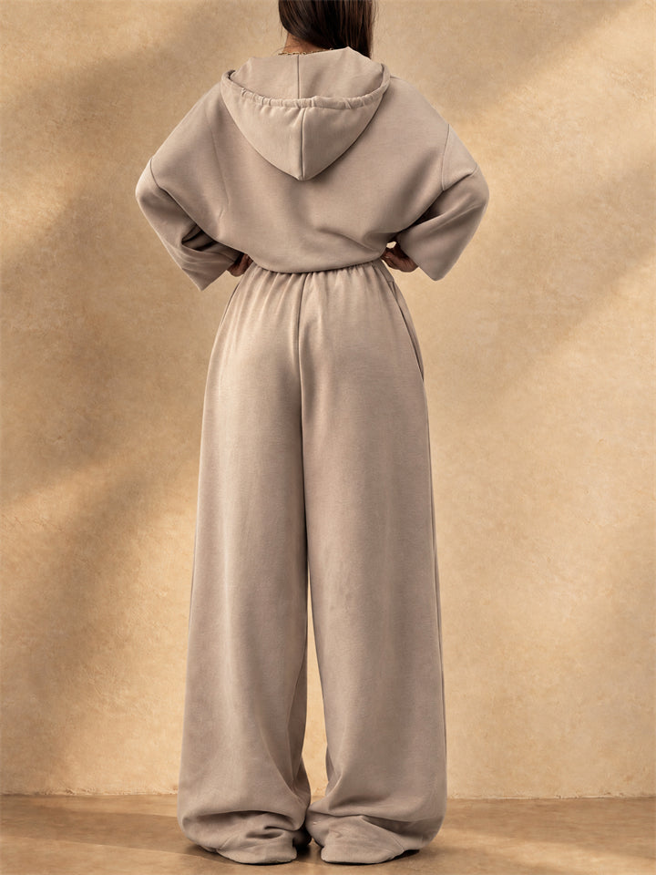 Women Oversized Hoodie and Wide Leg Pants Two Piece Lounge Set