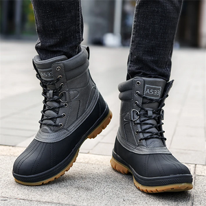 Men's Winter Waterproof High-top Work Trekking Snow Boots