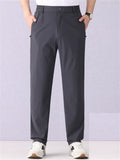 ‌Plus Size Comfy Elastic Waist Men's Summer Straight Leg Casual Pants‌
