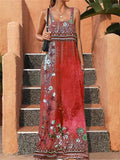 Ethnic Style Floral Printed Female Vintage Jumpsuits