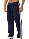 Men's American-style Simple Striped Casual Corduroy Sports Trousers