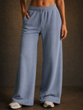 Women Comfy Drawstring Baggy Wide Leg Sweatpants with Pockets