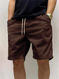 Retro Men's Casual Corduroy Drawstring Cargo Shorts
