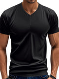 Men's Casual V-neck Quick-drying Short Sleeve Shirt