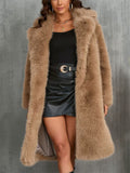 Women's Trendy Winter Mid-Length Faux Fur Fluffy Cardigan Coats