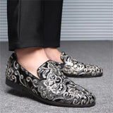 Male Luxurious Floral Sequined Wedding Party Dress Shoes