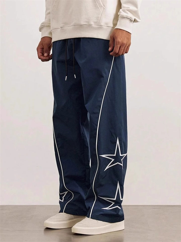 Men's Casual Retro High Street Stars Print Pants