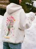 Women's Oversized Flower Bouquet Pattern Hoodie