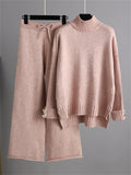 Thermal Autumn High Neck Sweater + Loose Pants