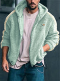 Men's Warm Fashion Full Zip Up Hooded Fleece Jackets