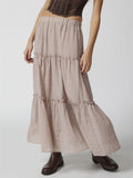Beautiful Patchwork Design Cake Long Skirt for Women