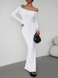 Ladies Elegant Slim Fit Sexy Off-shoulder Dresses