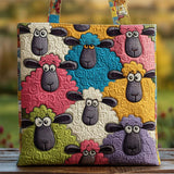 Cute Colorful Googly Eyes Sheep Canvas Tote Bag