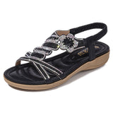 Women's Floral Rhinestone Flat Gorgeous Summer Sandals