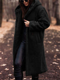 Women's Warm Hooded Maxi Plush Coat for Winter