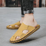 Male's Casual Soft Breathable Closed Toe Slip-Ons Beach Sandals