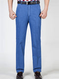 ‌Mens Simple Slim Fit Lightweight Straight Leg Denim Jeans‌