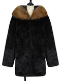 Men's Fashion Warm Faux Fur Hooded Overcoat for Winter