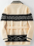 Men's Autumn Geometry Jacquard Long Sleeve Cardigan Sweaters