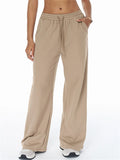 Women's Comfy Drawstring Waist Casual Straight Leg Sweatpants