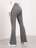 Summer Women's Slim High-rise Sports Yoga Flared Trousers