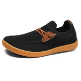 Men's Casual Contrast Color Breathable Mesh Slip-Ons Flats Shoes
