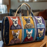 Shirt Wearing French Bulldog Pattern Duffle Bag