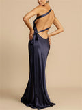 Women's Summer Trendy Sexy Asymmetric Strap Backless Dress