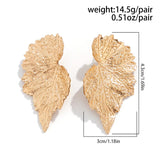 Luxury Vintage Maple Leaf Piercing Earrings for Lady