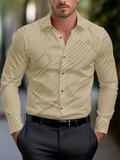 Men's Button Up Lapel Collar Long Sleeve Dress Shirts