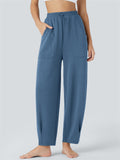 Women's Comfy Solid Color Pockets Drawstring Pants