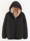 Women's Fashion Plush Lined Coat with Hood