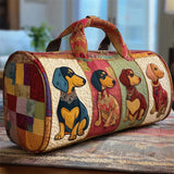 Cute Dachshund Dogs Patchwork Duffle Bag