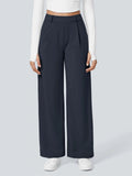‌Women's Simple High Waist Drape Wide Leg Casual Suit Pants