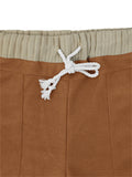 Trendy Contrast Color Drawstring Knitted Casual Pants for Men