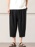 Men's Summer Lightweight Loose Fit Harem Beach Capri Pants