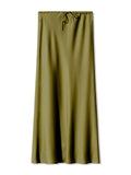 Women's Solid Color Drawstring A-Line Satin Skirts