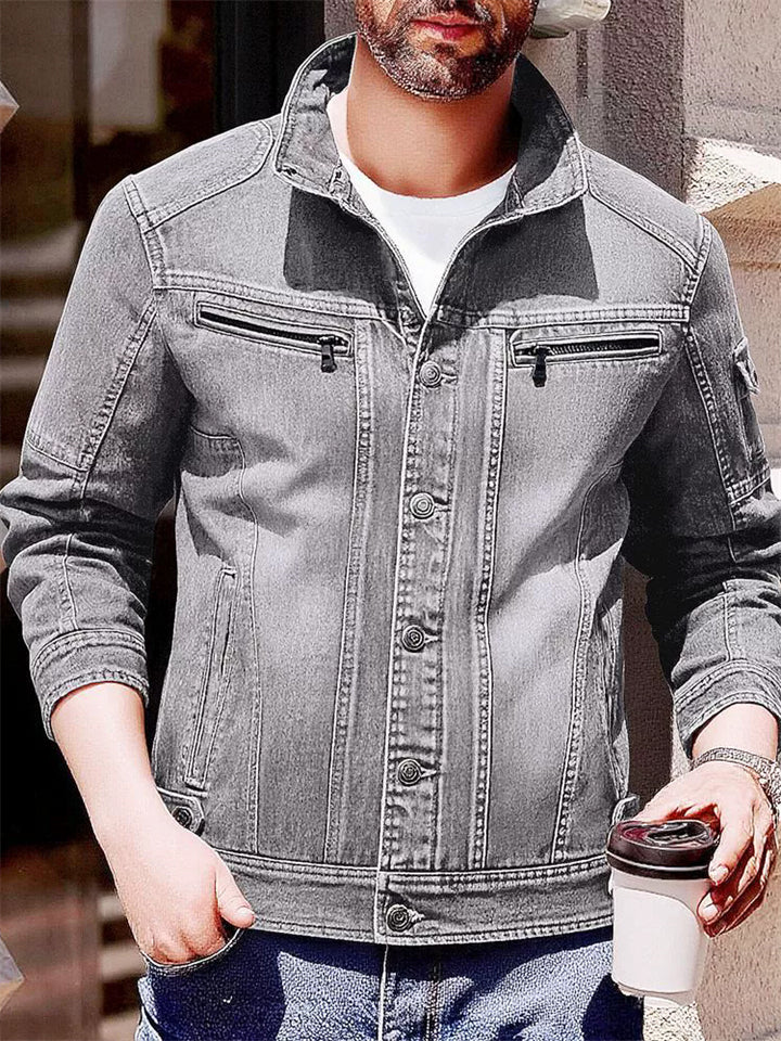 Men's Classic Slim Fit Button Up Outerwear Denim Jackets