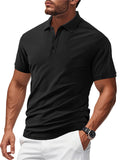 Men's Summer American Style Short Sleeve Polo Shirts Casual Business