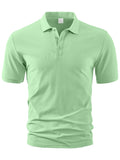 Men's Summer American Style Short Sleeve Polo Shirts Casual Business